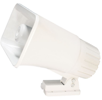 Sirena electrónica Opalux OP-90S-220 blanca 90W; figura original completa extraída de la ficha técnica