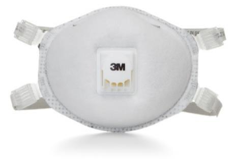 Respirador desechable 3M 8214 N95 con válvula; imagen original del fabricante