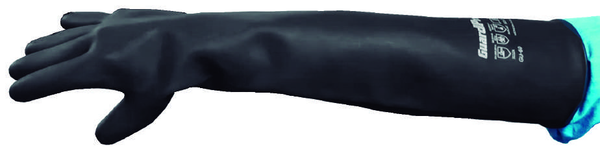 Guante de jebe GuardPro C55 de 24 pulgadas, talla 9