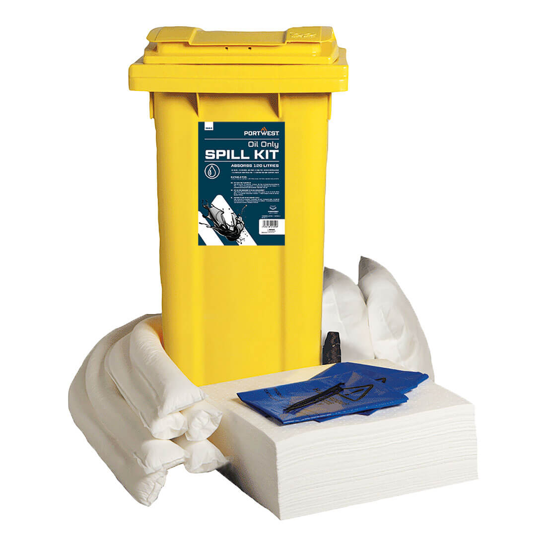 Kit antiderrames Portwest SM63 para aceites, 120 litros