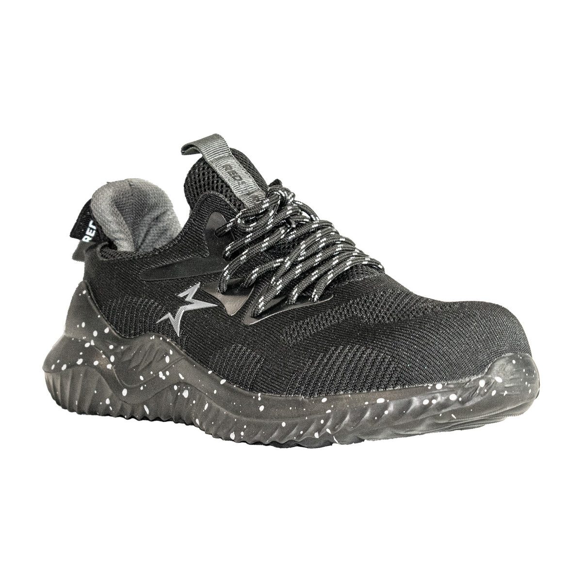Zapatilla negra EDELBROCK RED STAR, fotografía oficial del modelo
