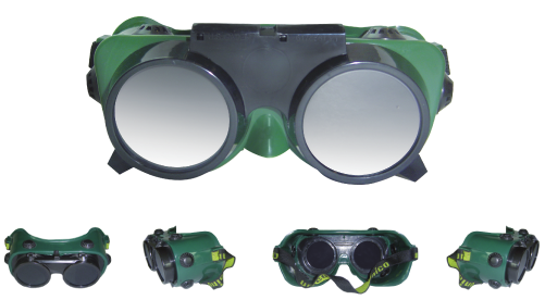 Anteojo binocular Clute GH501 de visor levantable para oxicorte