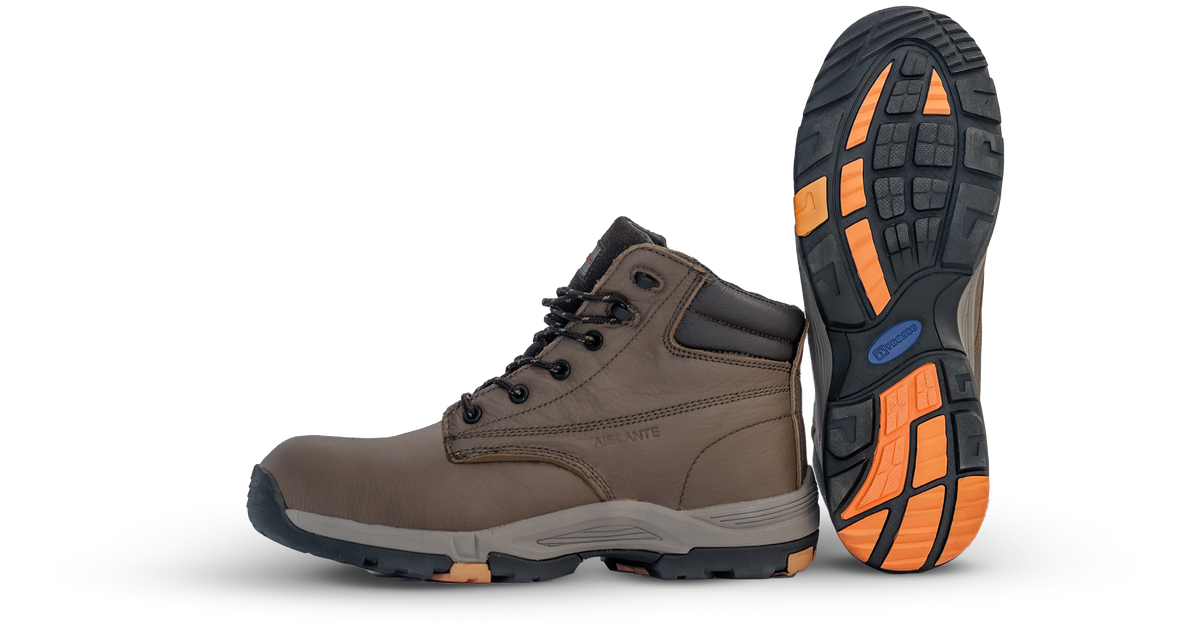 Botín Tecseg Puma TCSG 250, vista lateral y de planta; imagen original del fabricante, talla ilustrativa