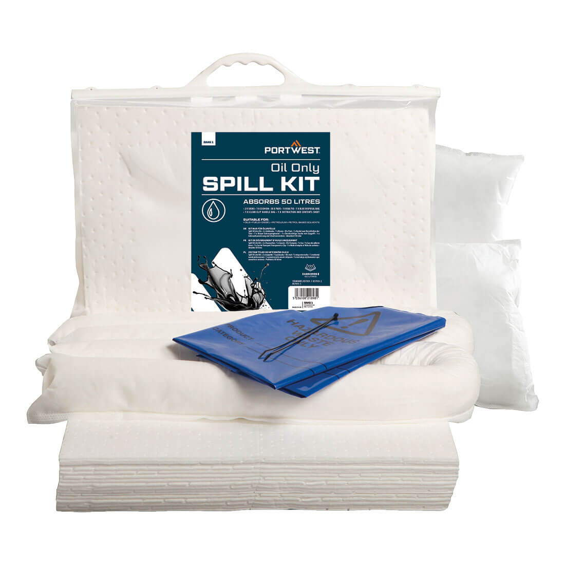 Kit antiderrames Portwest SM61 para aceites, 50 litros