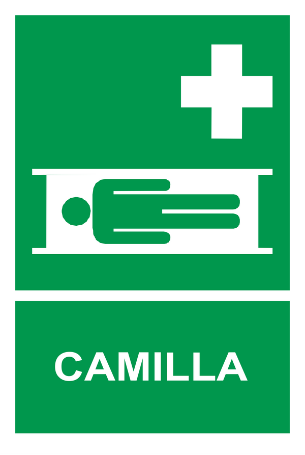 Señal de seguridad: camilla