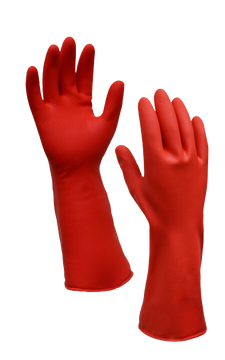 Par de guantes especializados rojos Master de látex natural, 33 cm