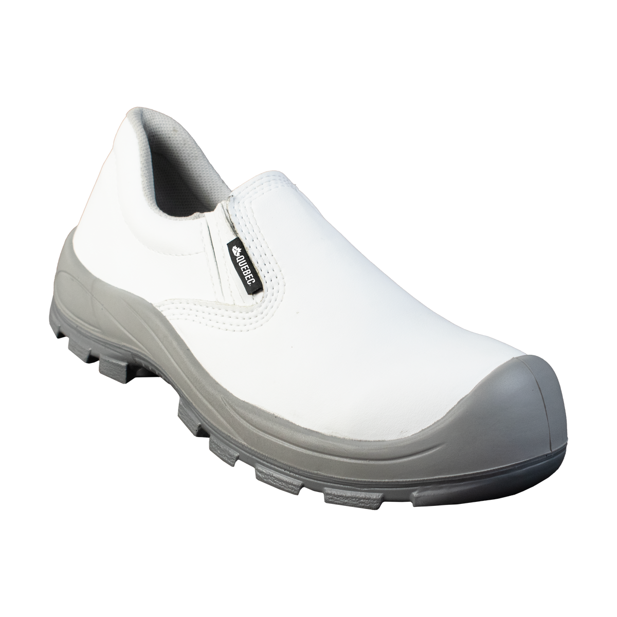 Zapato blanco Steelpro Quebec 301B con puntera composite; fotografía del producto