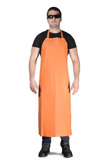 Mandil CLT de PVC naranja 120×70 cm