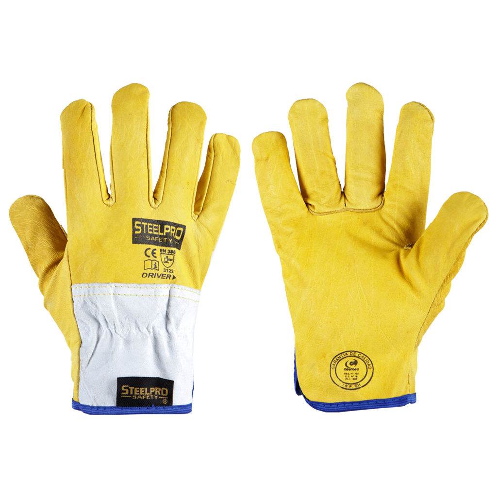 Guantes Steelpro Driver amarillos