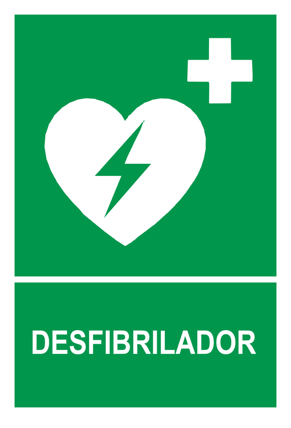 Señal de seguridad: desfibrilador