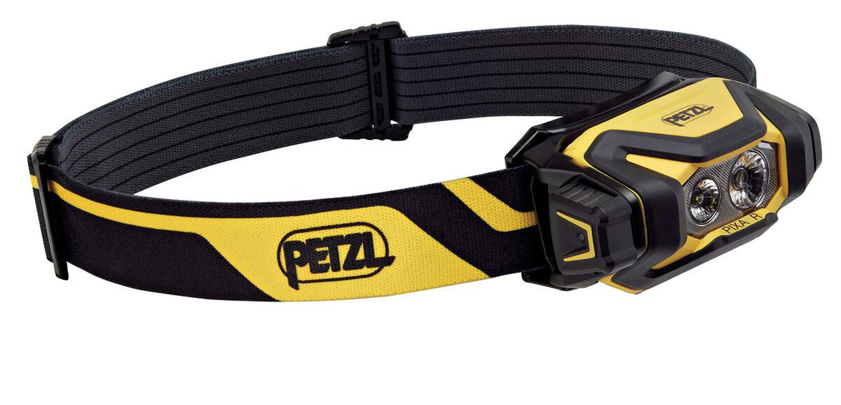 Linterna frontal Petzl PIXA R E120CA00, fotografía oficial de la configuración mostrada