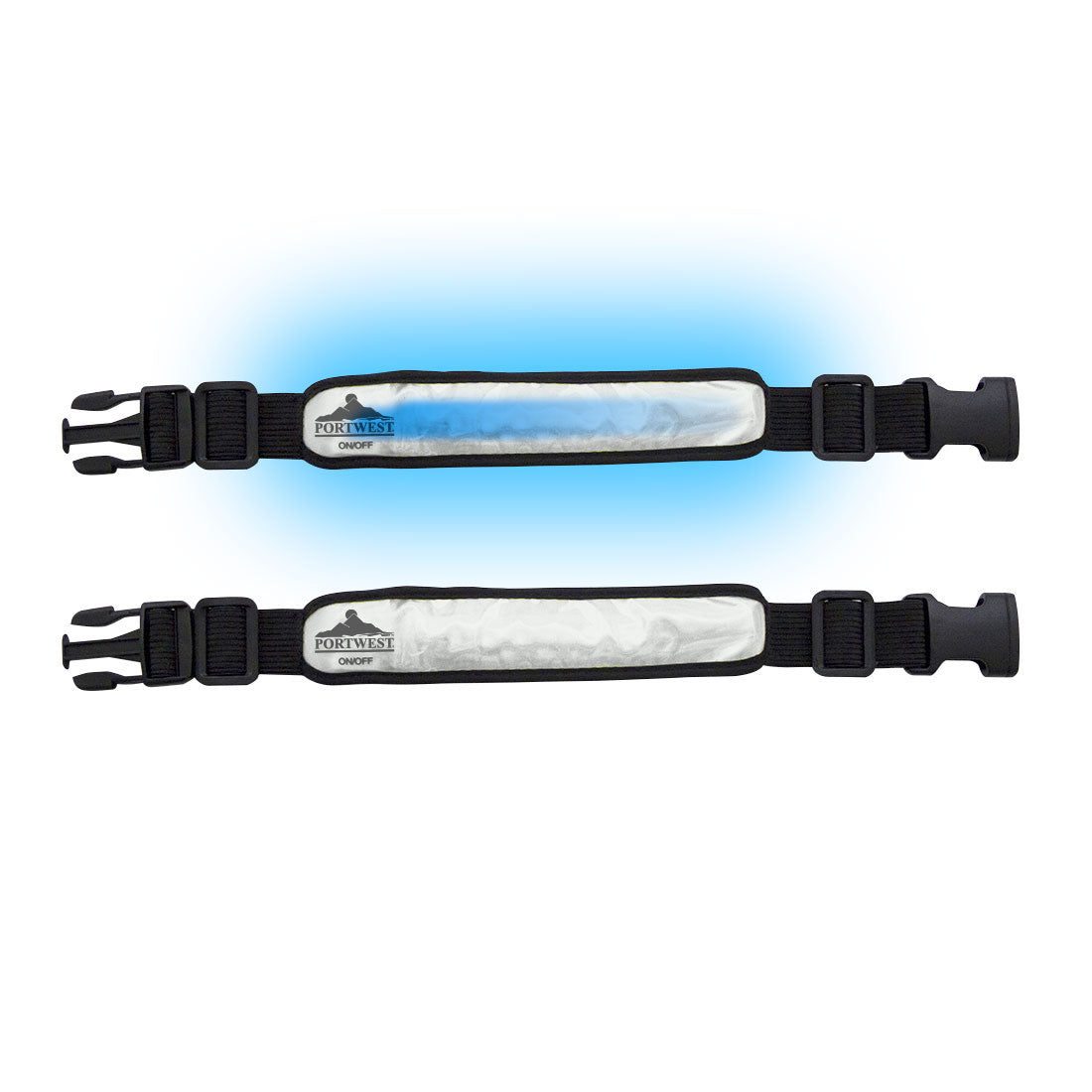 Brazalete iluminado Portwest HV05; variante documentada