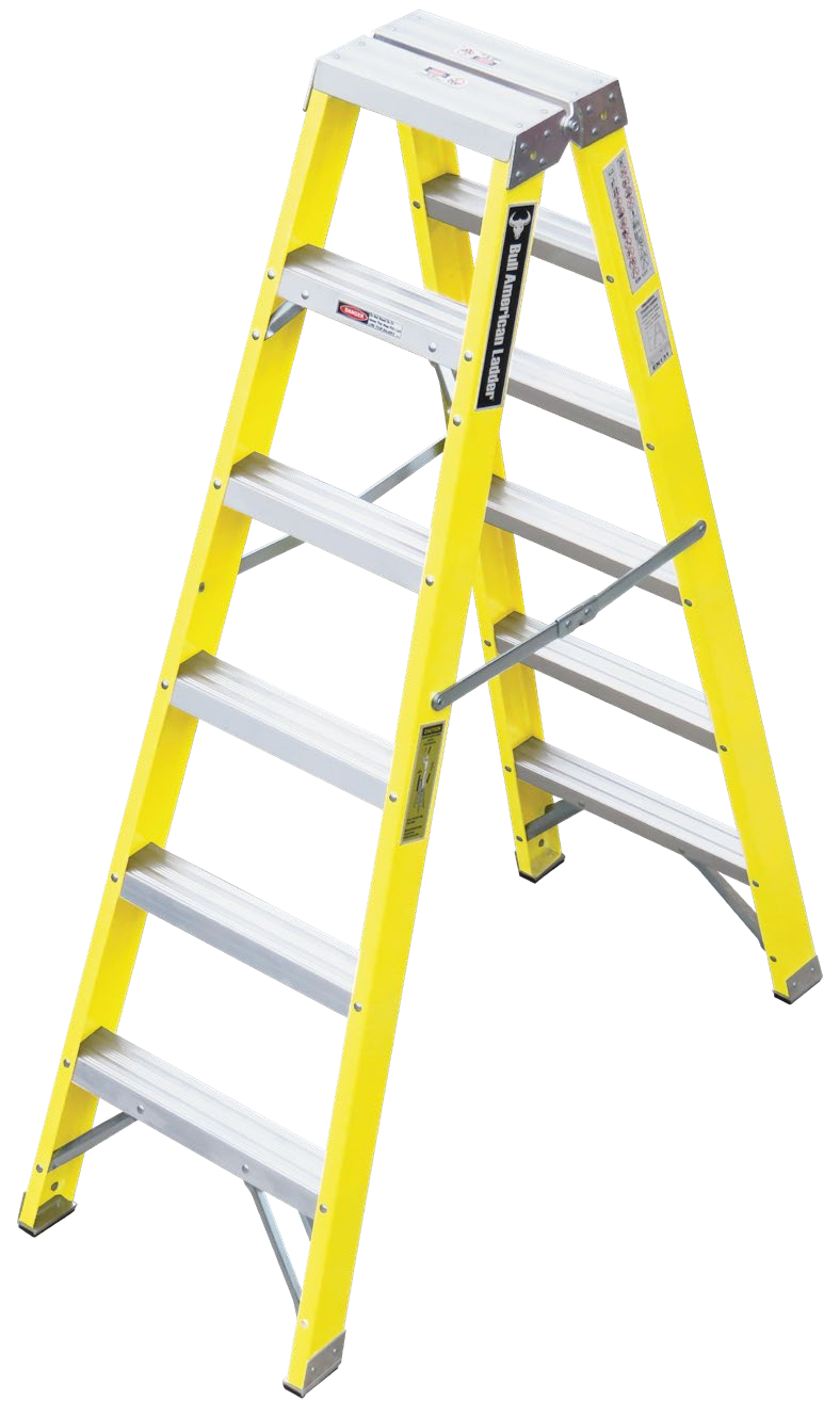 Escalera American Bull FTD150: fotografía original completa referencial de familia; pasos y dimensiones según el modelo seleccionado.