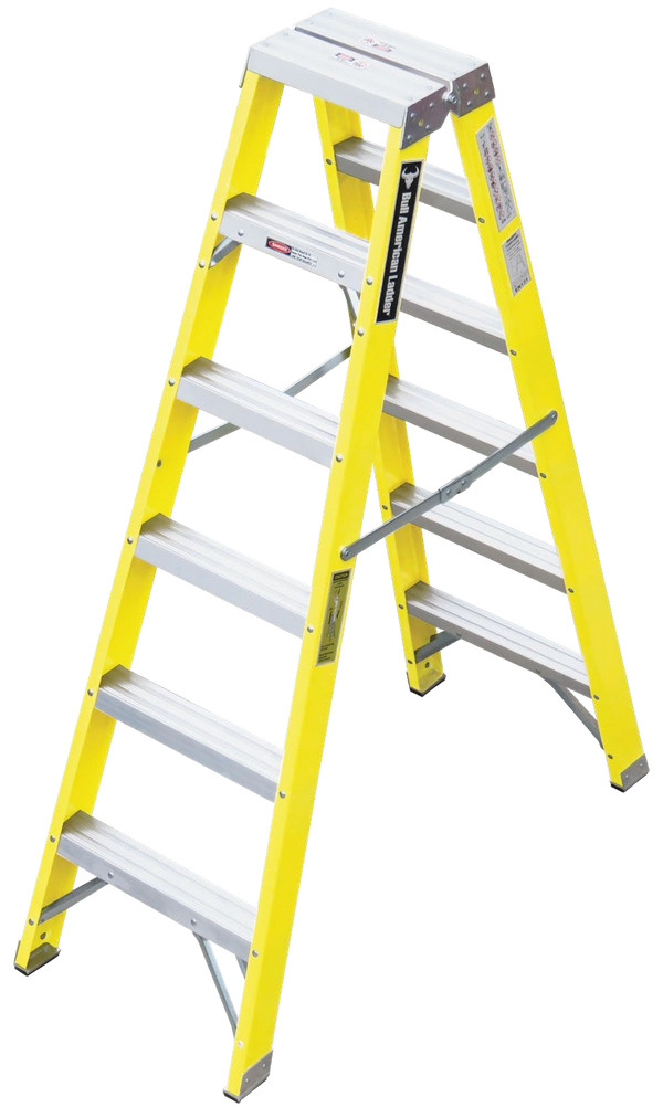 Escalera industrial de fibra American Bull FTD150 tijera de doble acceso
