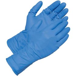 Guantes Arsoft de examinación: imagen referencial de la familia en azul; producto ofrecido en verde