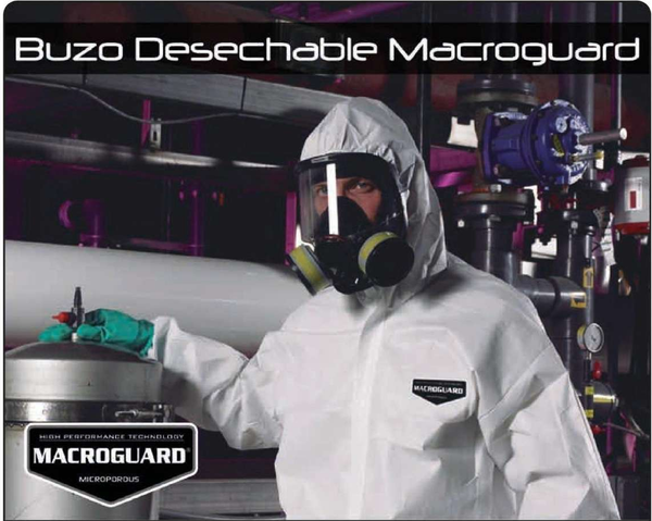 Traje desechable blanco Clute Macroguard Professional