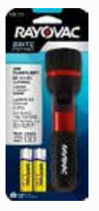 Linterna Rayovac LED 2AA de 25 lúmenes en su empaque original