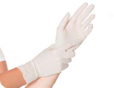 Guantes R&G de látex blanco x 100