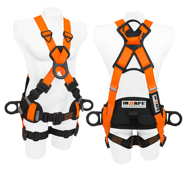 Arnés INSAFE IN8009-1 de cuatro argollas con soporte lumbar
