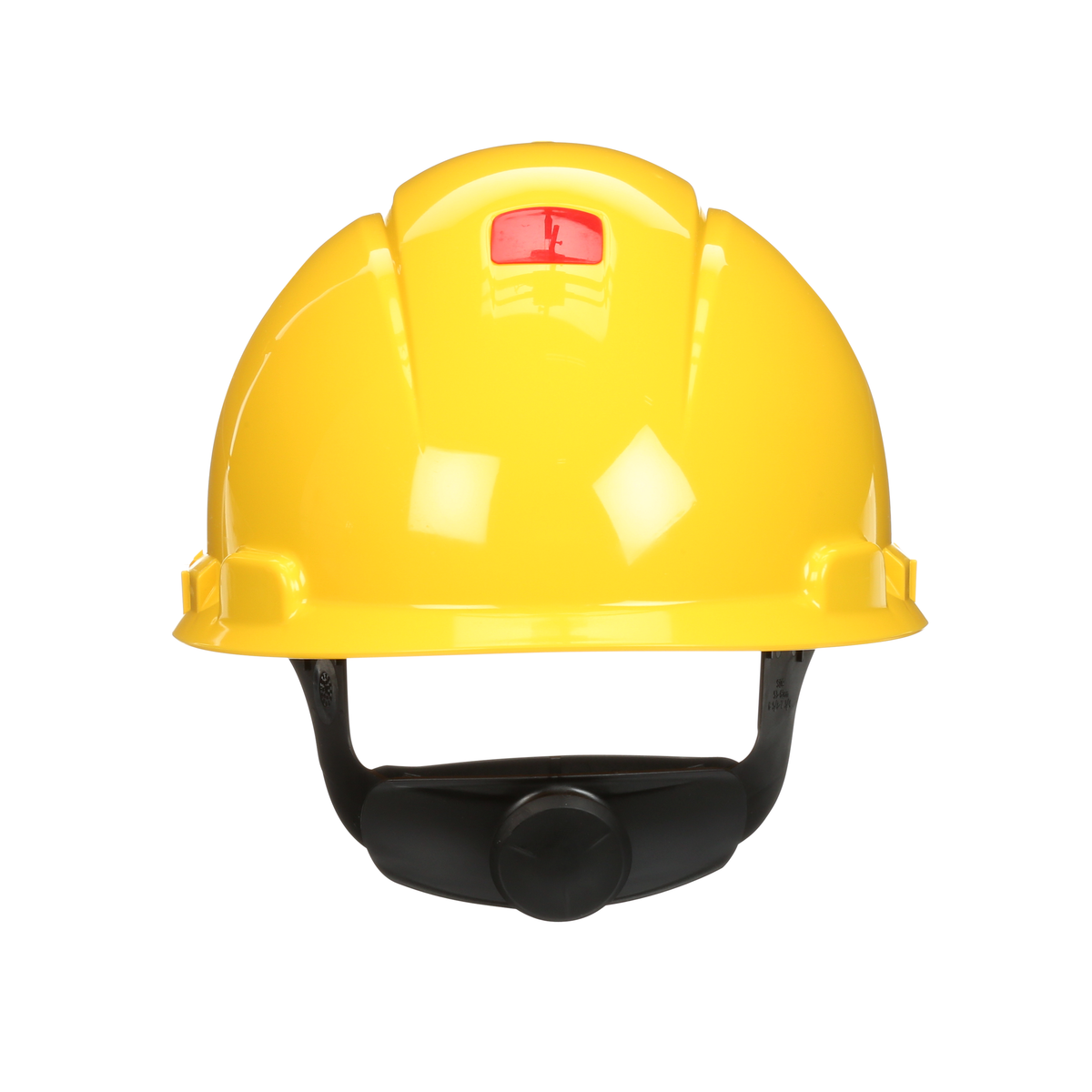 Casco 3M SecureFit H-702SFR-UV amarillo con UVicator; vista exterior publicada por 3M para este modelo