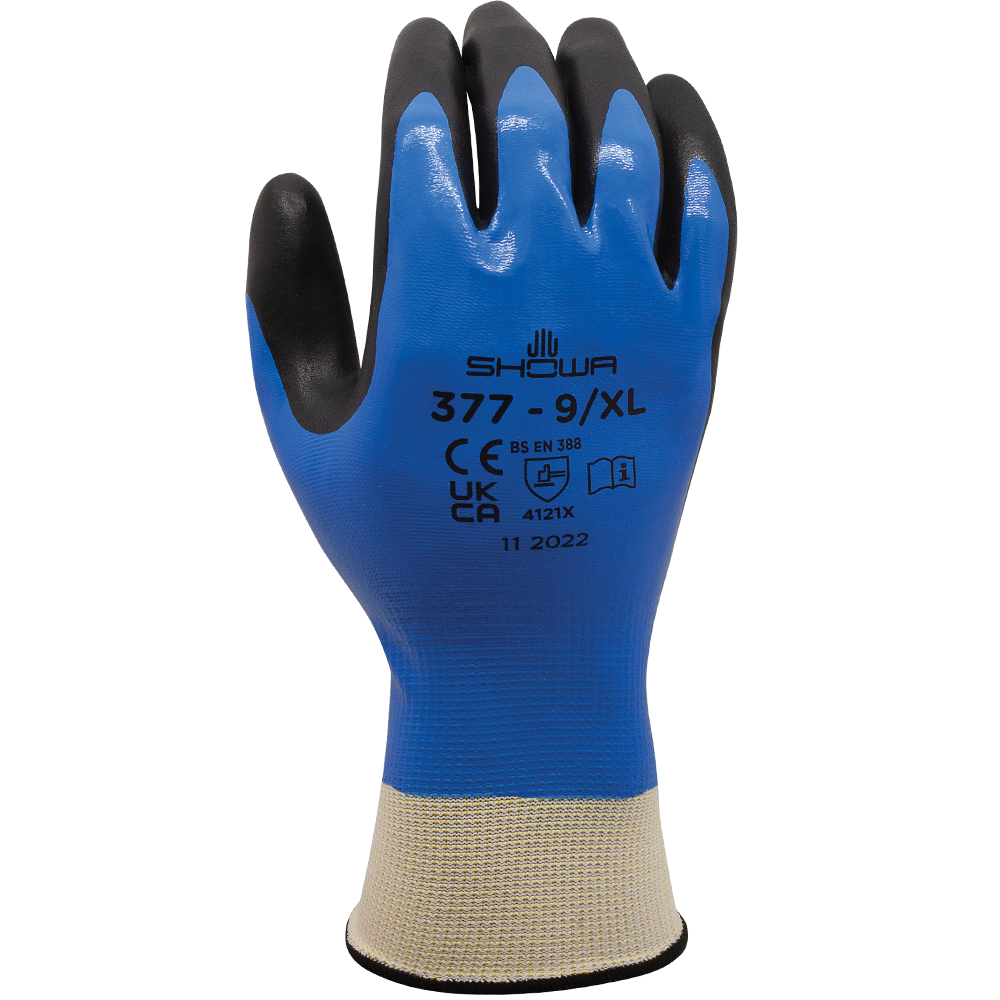 Guantes SHOWA 377 de nitrilo azul