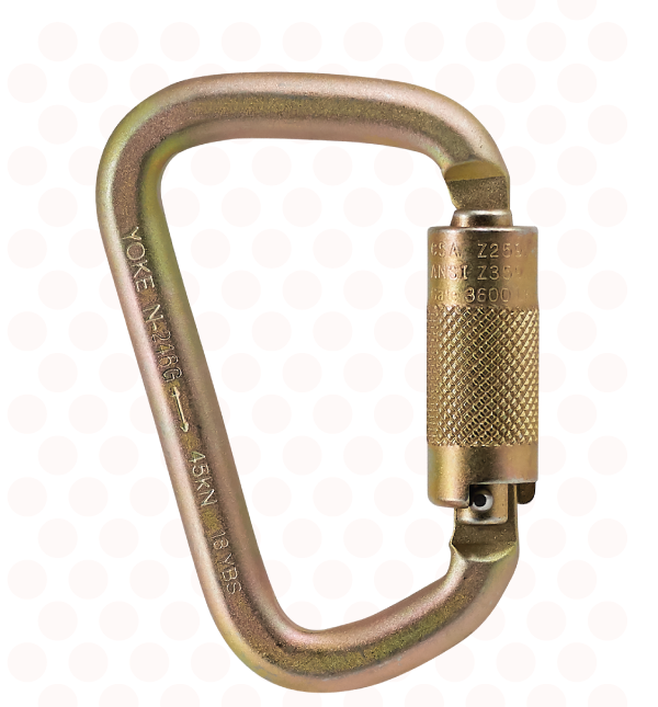 Mosquetón Yoke N-246G de acero con doble seguro
