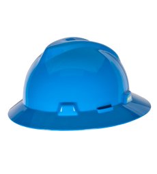 Casco MSA V-Gard tipo sombrero 475368, azul, Fas-Trac III