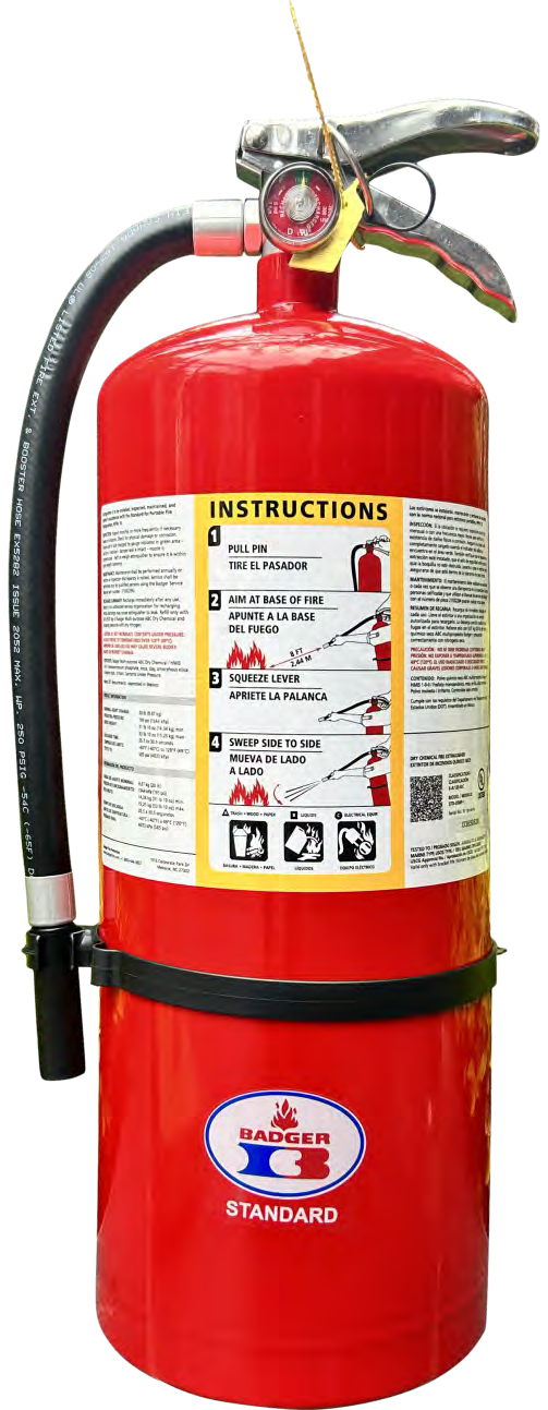 Extintor Badger STD-20MP-1 de polvo químico seco abc, 20 lb