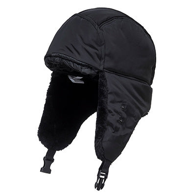 Gorro Portwest HA13 Winter Trapper negro; fotografía original de la familia, talla ilustrada no determinada