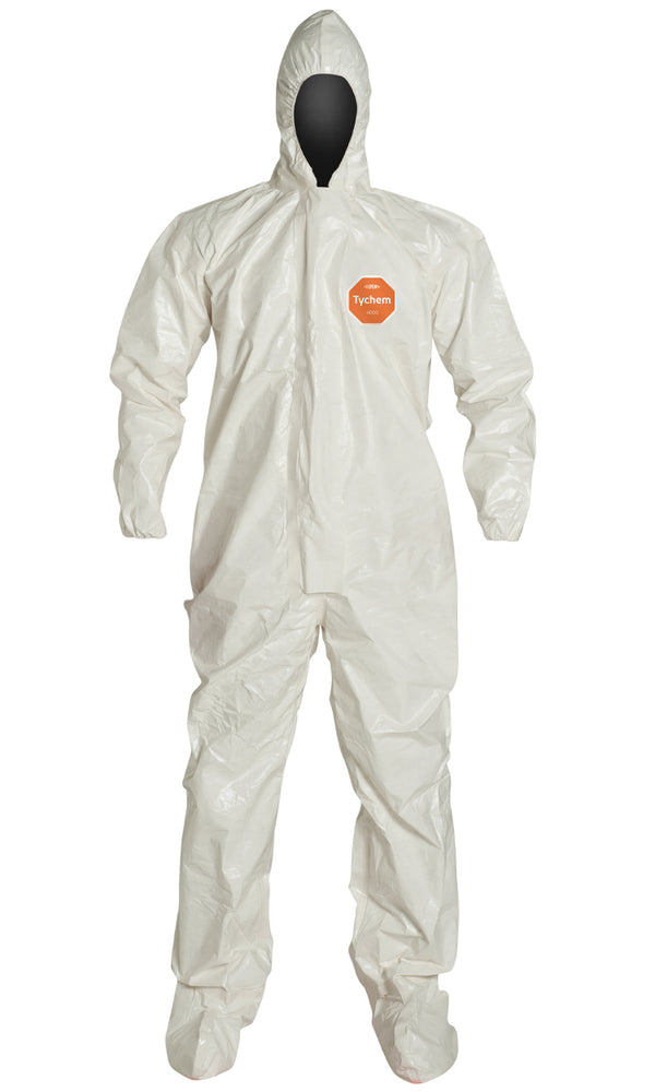 Traje DuPont Tychem 4000 SL122TWH con calcetines integrados