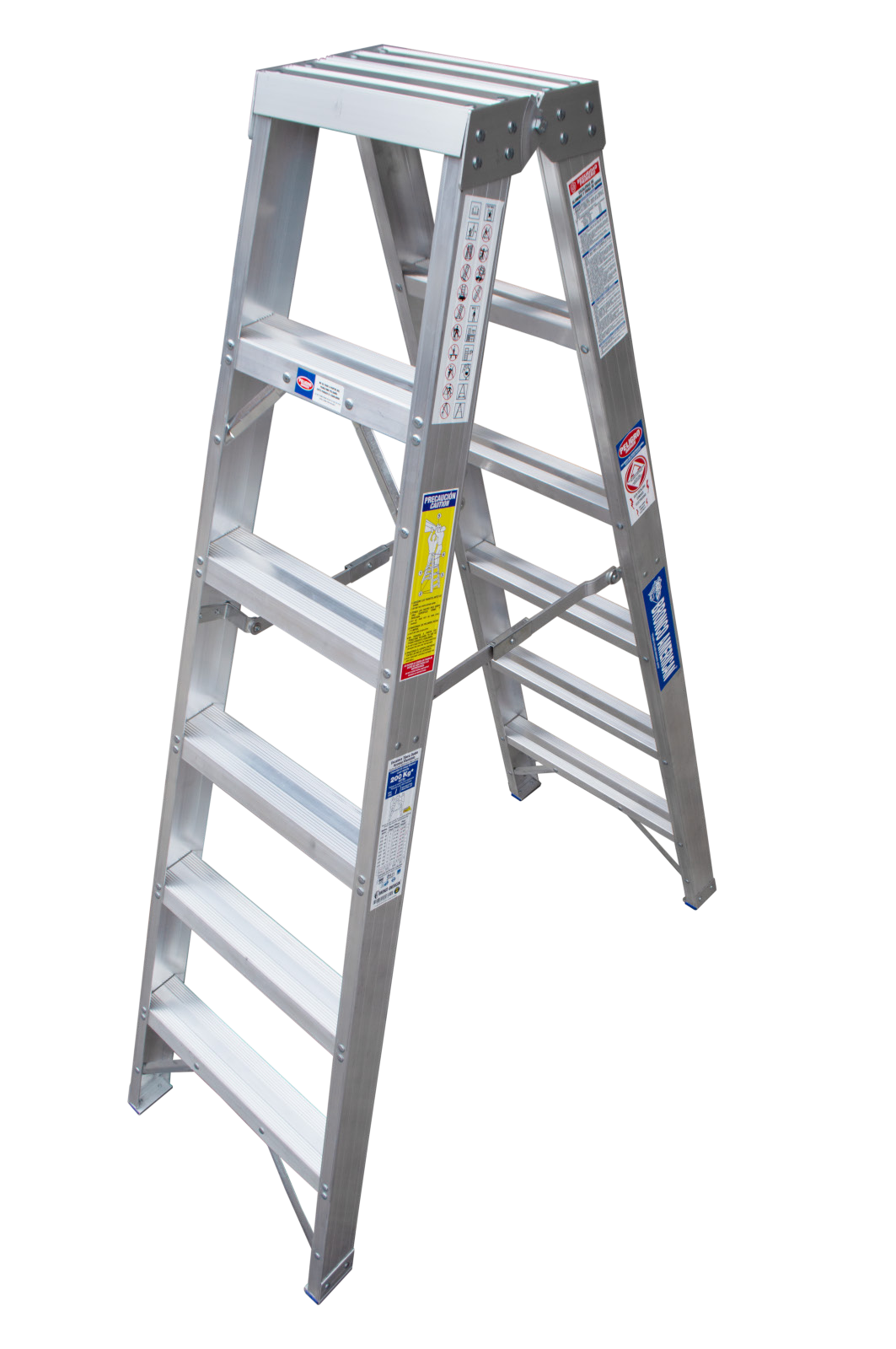 Escalera tijera doble aluminio Bronco American; fotografía representativa del fabricante