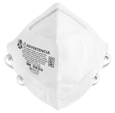 Respirador 3M 9820 N95; fotografía original íntegra extraída de ficha