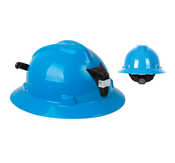 Casco minero MSA V-Gard 287922, tipo sombrero, azul