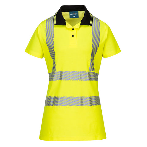 LW72 - Polo de alta visibilidad Cotton Confort Pro para mujer PORTWEST; variante LW72YBR