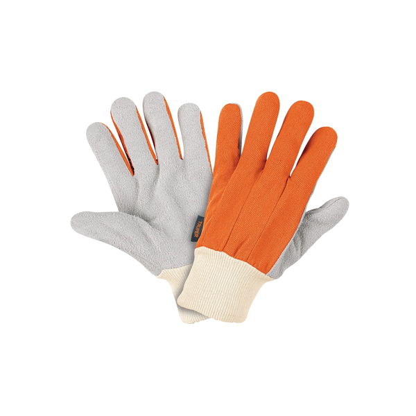 Guantes Truper de carnaza y loneta para uso ligero