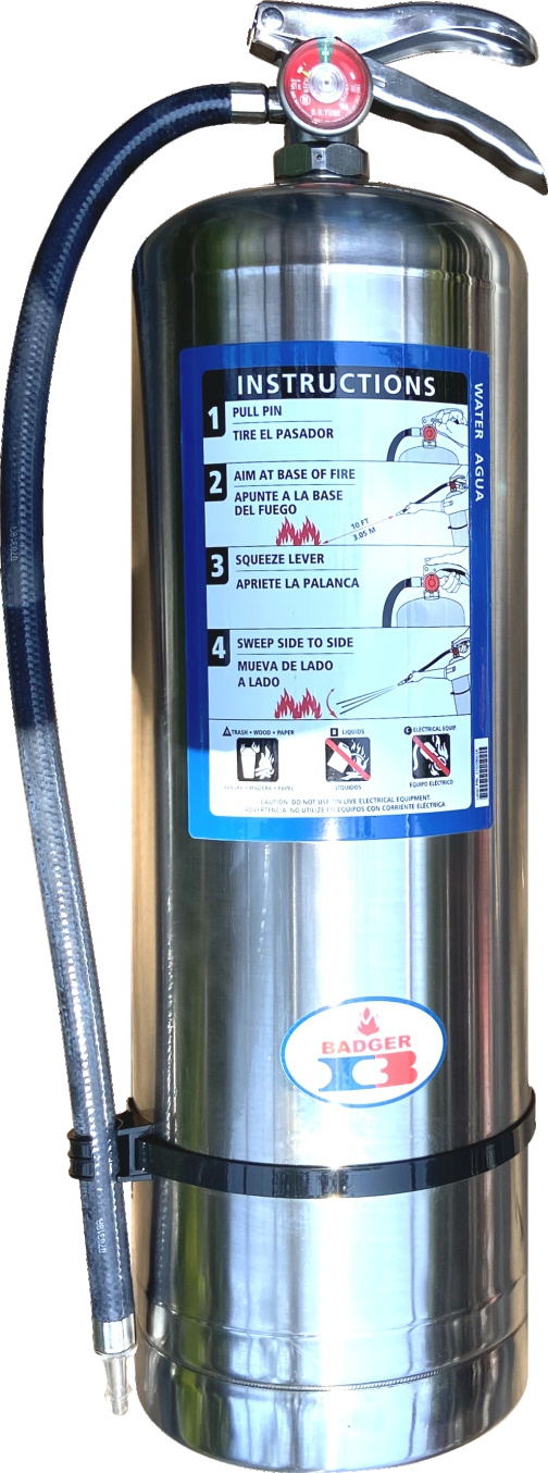 Extintor Badger WP-61-2 2,5 gal (9,46 L), portátil
