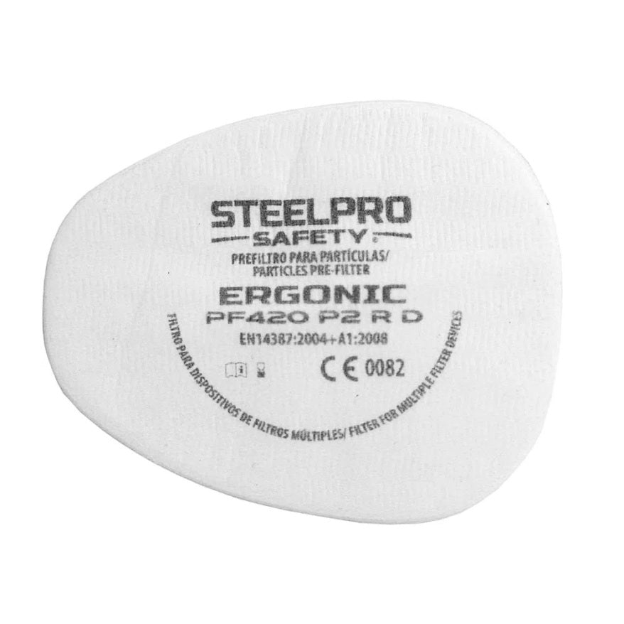 Prefiltro Steelpro Ergonic PF420 P2 R; fotografía del producto