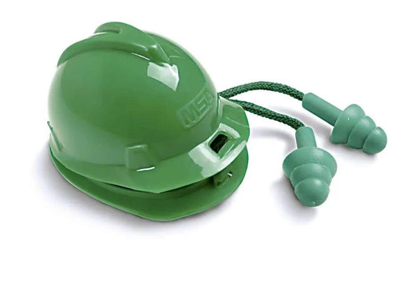 Tapon de oído MSA, reusable, 3 conos, en estuche en forma de casco caja (218333) MSA