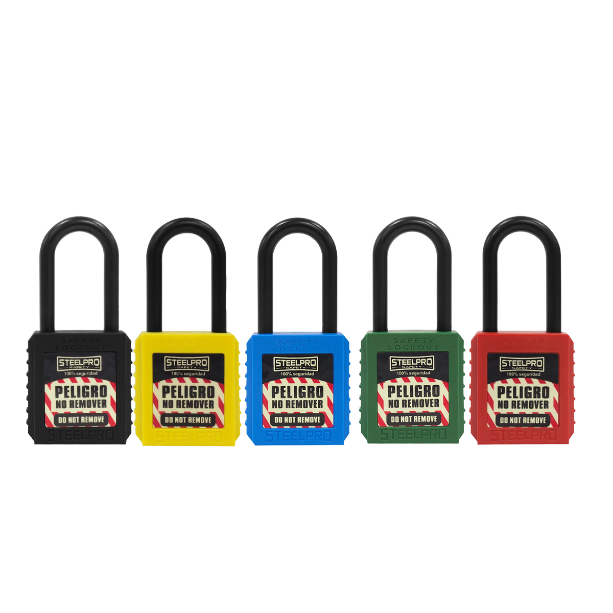 Familia Steelpro X10 dieléctrico de38mm en cinco colores, incluido verde; el SKU corresponde a una unidad verde