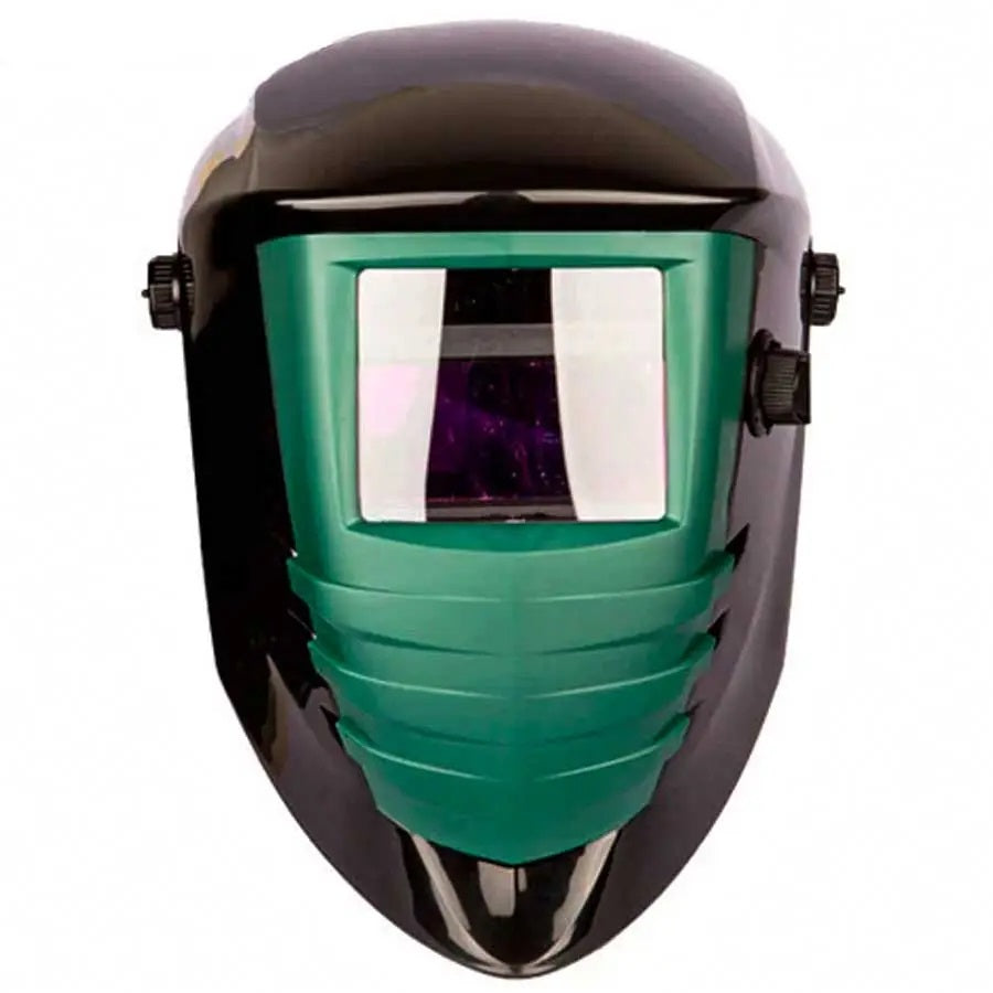 Máscara Libus SW510 con frontal verde y carcasa negra; fotografía del modelo en la misma página de la ficha