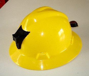 Casco minero MSA V-Gard 287923, tipo sombrero, amarillo
