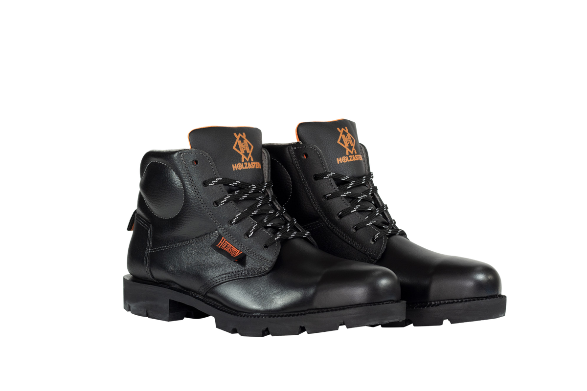Par de botines negros Holz&Stein S05-4 Ekel con cordones