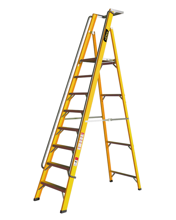 Escalera de plataforma FRP Horn HESC-FV-6, 4 a 6 pasos