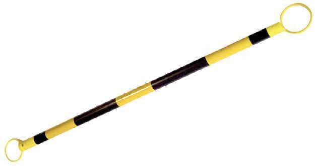 Barra retráctil Clute para conos, amarillo y negro, 215 cm