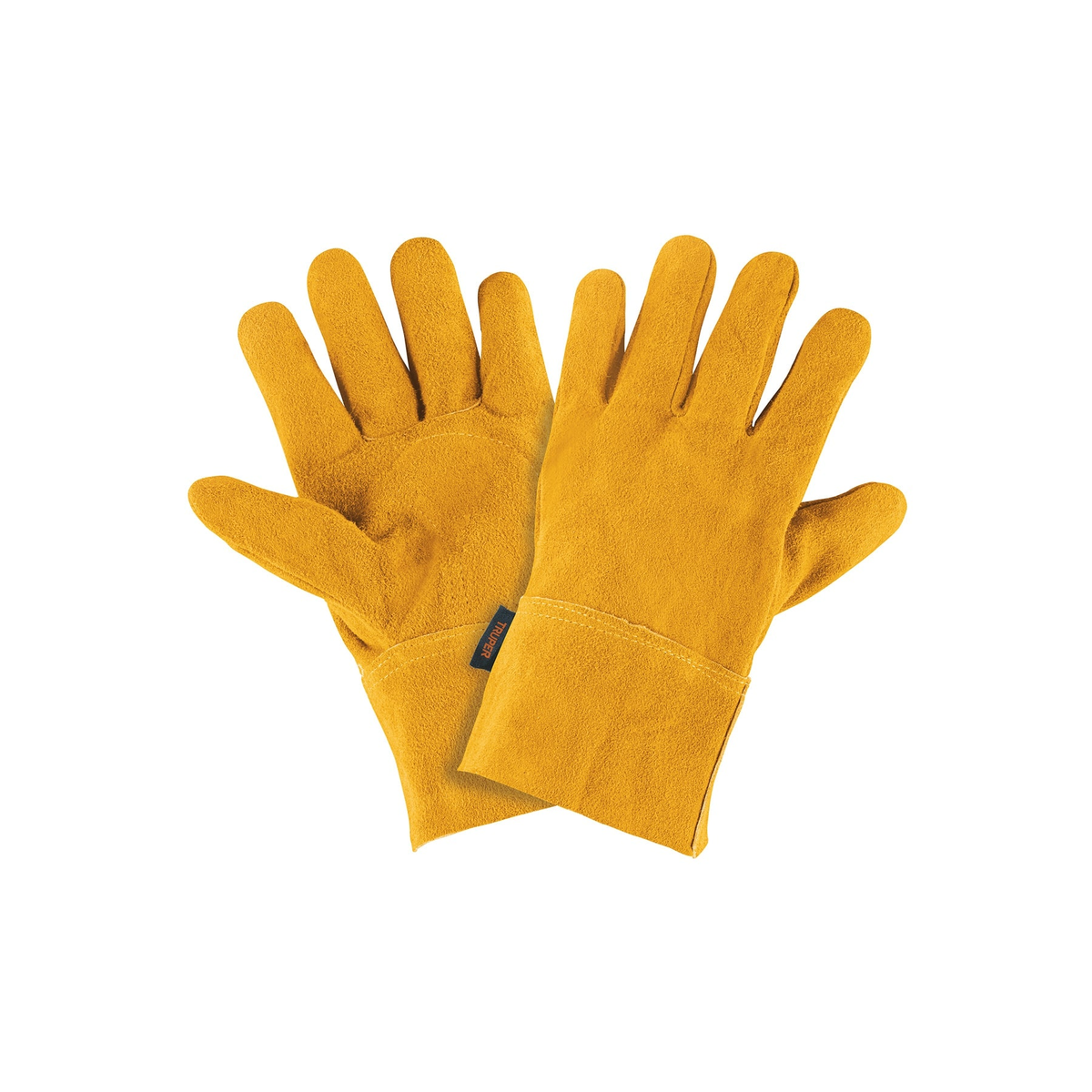 Guantes de carnaza cortos Truper GU-535, 14241; fotografía original del código 14241