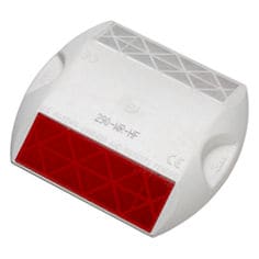 Tacha vial 3M RPM-290-WR blanca con lentes blanco y rojo
