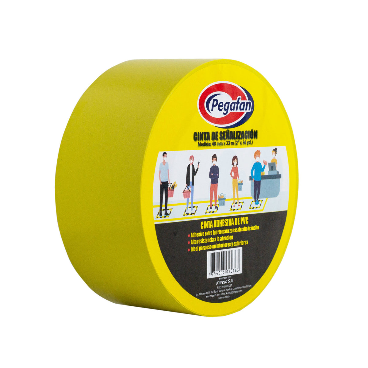 Cinta Pegafan CI 240 amarilla, variante de la familia de cintas de 48 mm × 33 m.