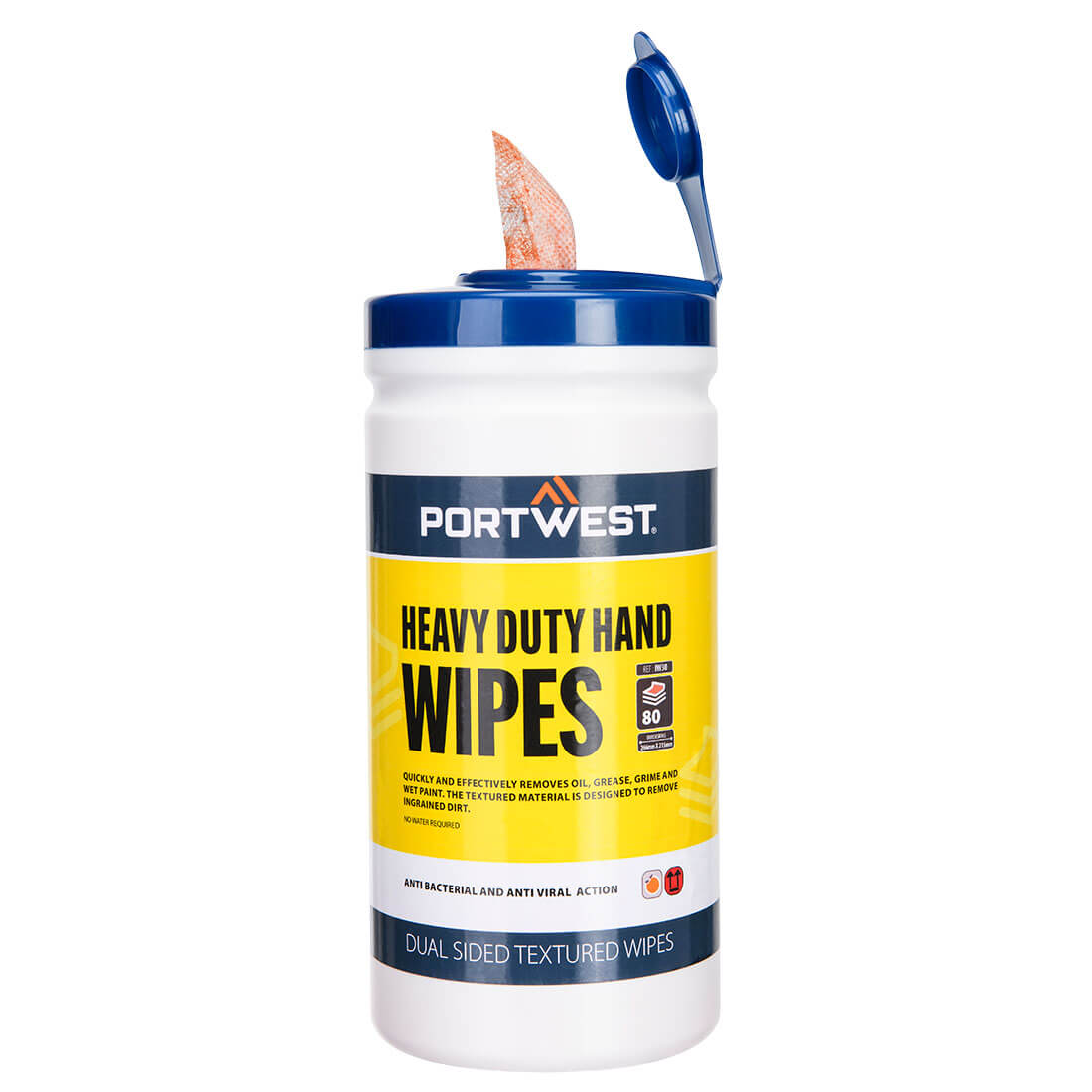 Toallitas industriales Heavy Duty, 50 unidades Portwest IW30, naranja