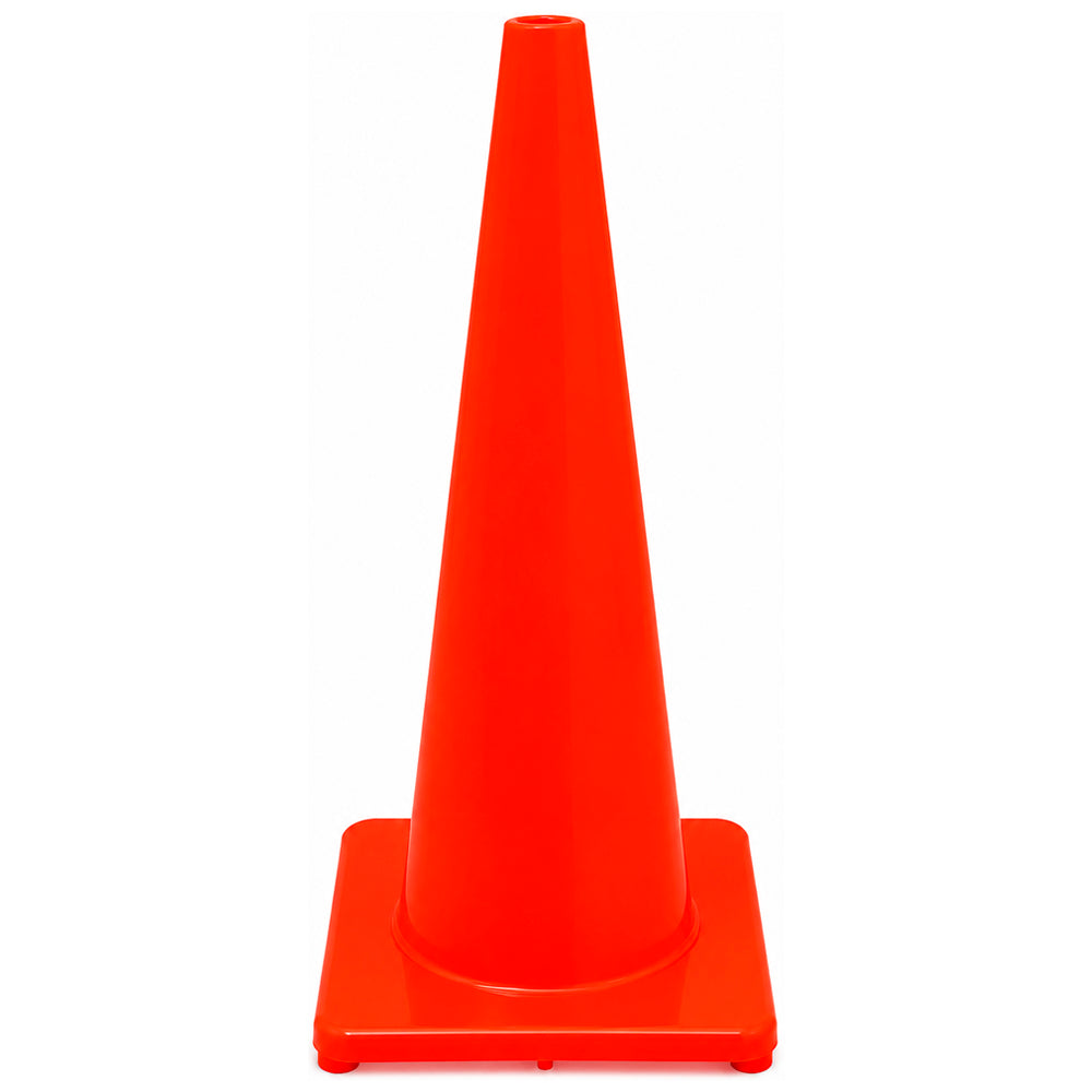 Cono Roadsafe SLE-TCO70 naranja de 70 cm sin cinta reflectiva, vista frontal sobre fondo blanco.