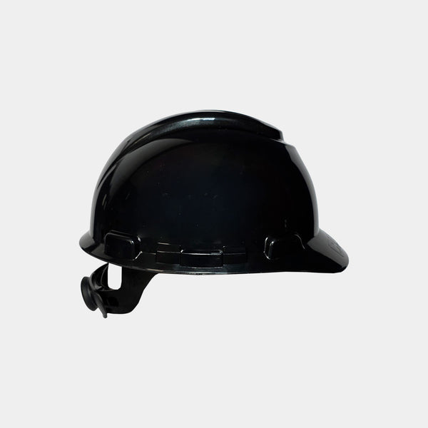 Casco de seguridad Clute Stark negro, suspensión ratchet de cuatro puntos